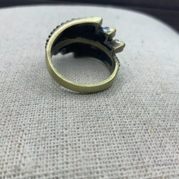 Lia Sophia - Kiam Family Sophia Gold Tone Swirls Ring 9 1/2 - Picture 3 of 6